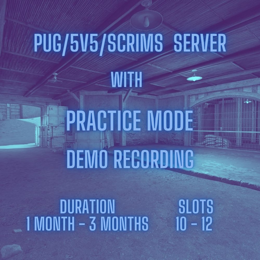 Pug csgo server with practice mode and demo recording