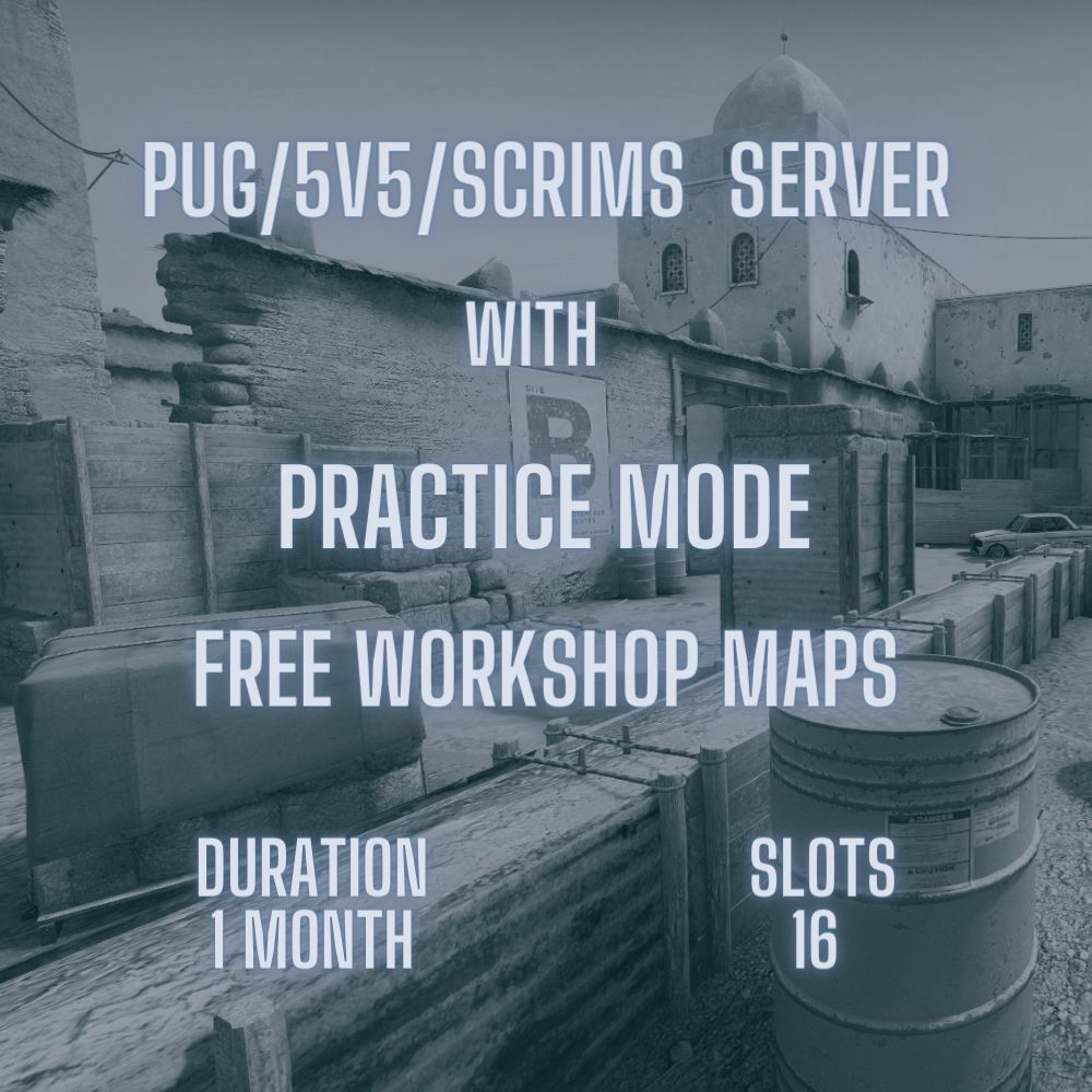 CS: GO 128 Tick PUG Server with Practice Mode [16 Slots]