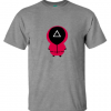 Squid Game Tshirt Triangle Character Light Grey